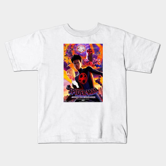 across the miles morales gwen poster Kids T-Shirt by chadespinoza